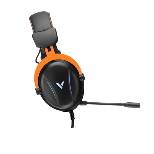 سماعة الألعاب Rapoo VH350S بميزة الصوت المحيطي الافتراضي 7.1 – أسود، مايك ENC، إضاءة RGB