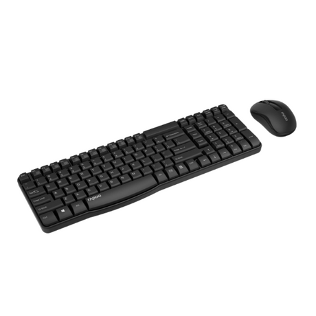 Rapoo X1800S Wireless Keyboard and Mouse Combo – Black, Arabic/English Layout-dokantech