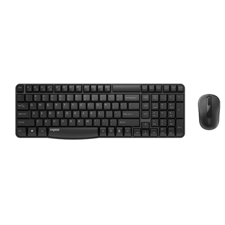 Rapoo X1800S Wireless Keyboard and Mouse Combo – Black, Arabic/English Layout-dokantech