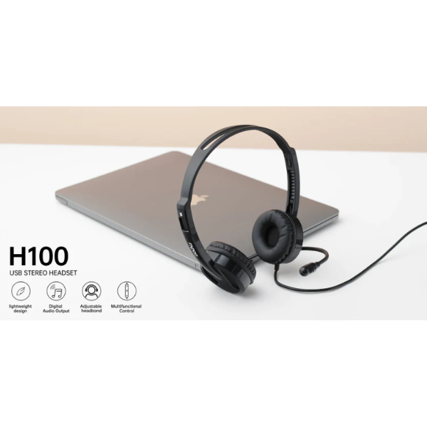 Rapoo H100 3.5mm Wired Stereo Headset - Dokkantech