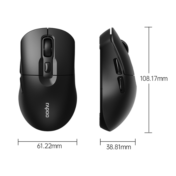 Rapoo M306 Silent Wireless Mouse - Black - Dokkantech