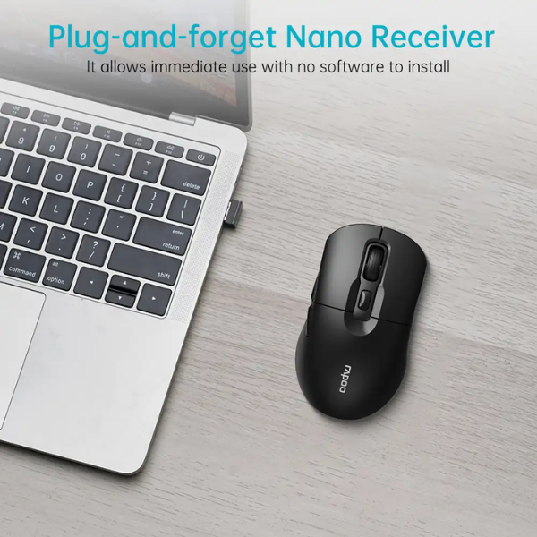Rapoo M306 Silent Wireless Mouse - Black - Dokkantech