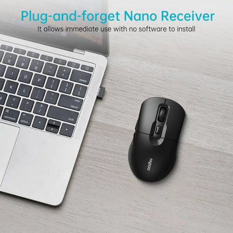 Rapoo M306 Silent Wireless Mouse - Black - Dokkantech