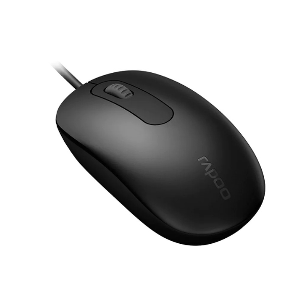 Rapoo N200 Wired Optical Mouse – 1000 DPI, Ambidextrous, Plug & Play#Dokkantech