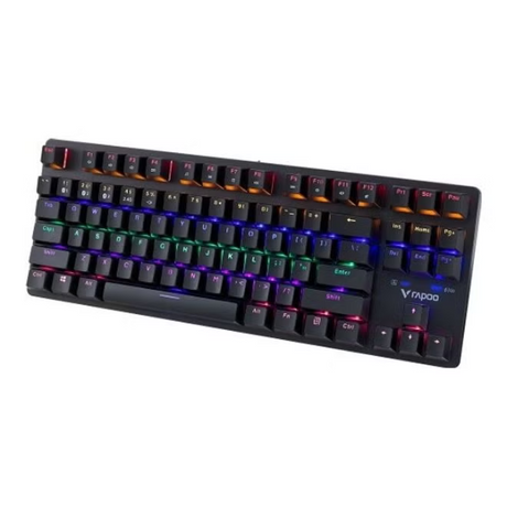 Rapoo V500PRO 87 Mechanical Gaming Keyboard – Blue Switch, Black - Dokkantech