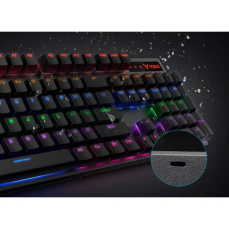 Rapoo V500PRO Gaming Mechanical Wired Keyboard (Blue Switch) - Black - Dokkantech