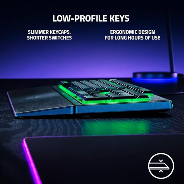 Razer Ornata V3 X – Ergonomic Silent RGB Gaming Keyboard with Wrist Rest- DokanTech #