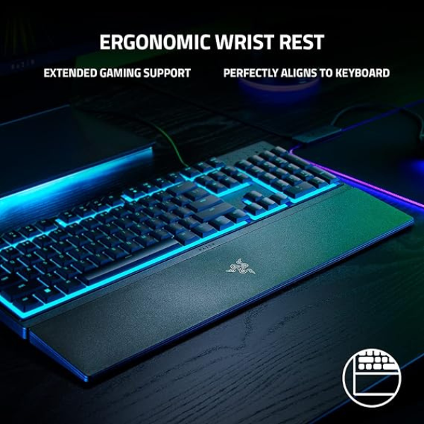 Razer Ornata V3 X – Ergonomic Silent RGB Gaming Keyboard with Wrist Rest- DokanTech #