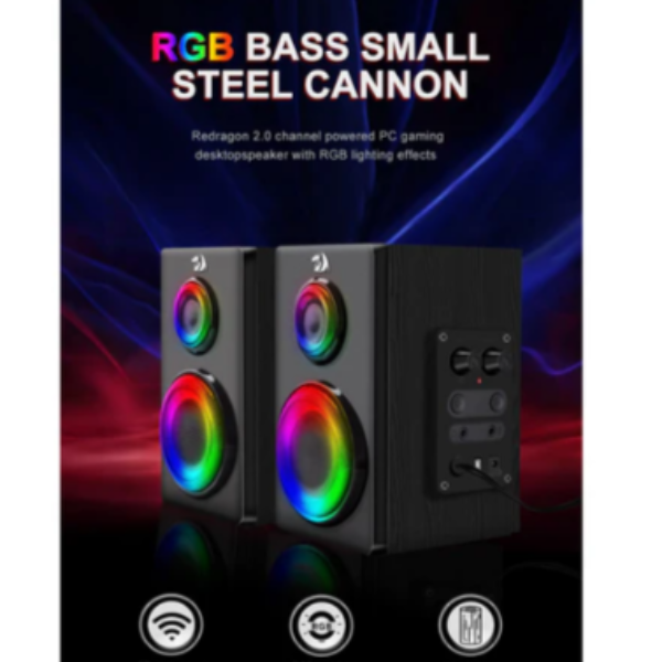 Redragon Orchestra GS811 2.0 Bluetooth, RGB Computer Speaker - RED - DokanTech #