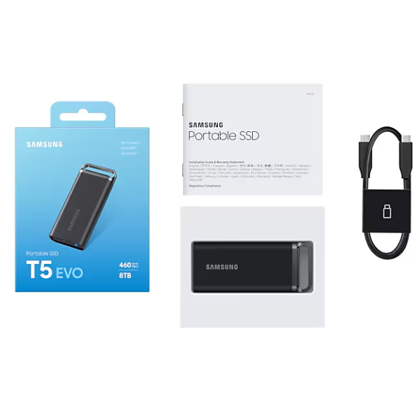 Samsung T5 EVO 8TB Portable SSD – USB 3.2 Gen 1, 460MB/s Speed - DokanTech #