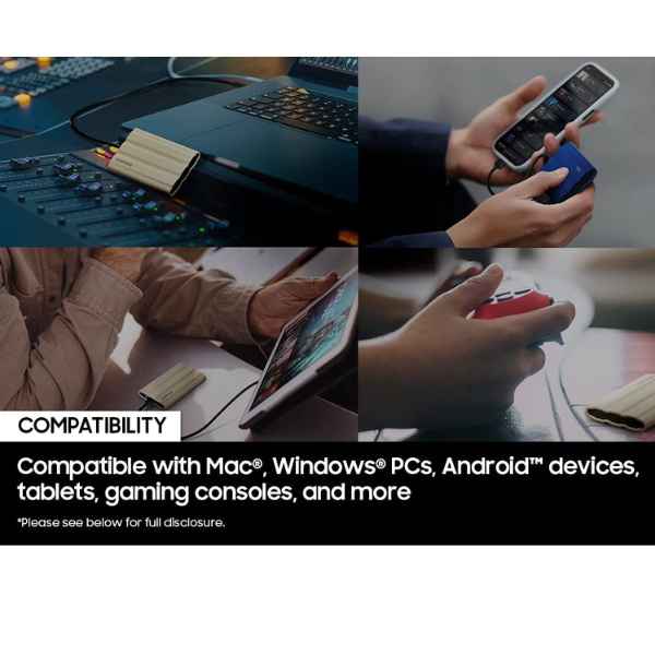 Samsung T7 Shield 2TB, Portable SSD, up-to 1050MB/s, USB 3.2 Gen2, Rugged, IP65 Water & Dust Resistant, for Photographers, Content Creators and Gaming, Extenal Solid State Drive (MU-PE2T0S/AM), Black - DokanTech #