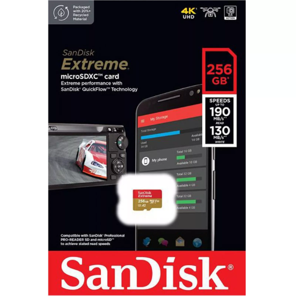 SanDisk Extreme Micro 256GB 190130 MBs - Dokkantech