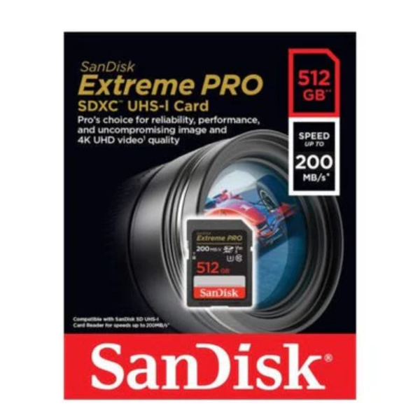 SanDisk Extreme PRO 512GB 200/140MB/s SD - DokanTech #
