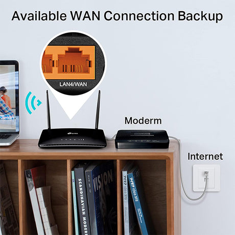 TP-Link AC750 Wireless Dual Band 4G LTE Advanced Router - Archer MR200 - DokanTech #