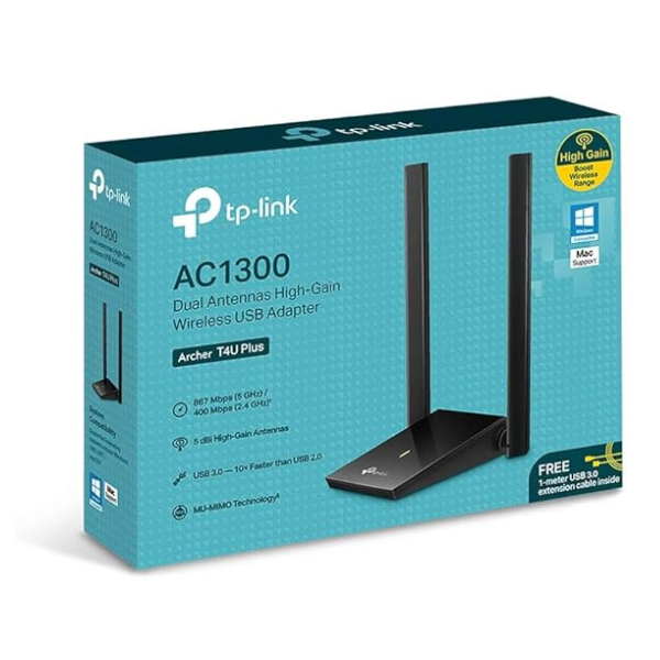 TP-Link Archer T4U Plus – AC1300 High-Gain Dual Band USB Wi-Fi Adapter_ DokanTech #