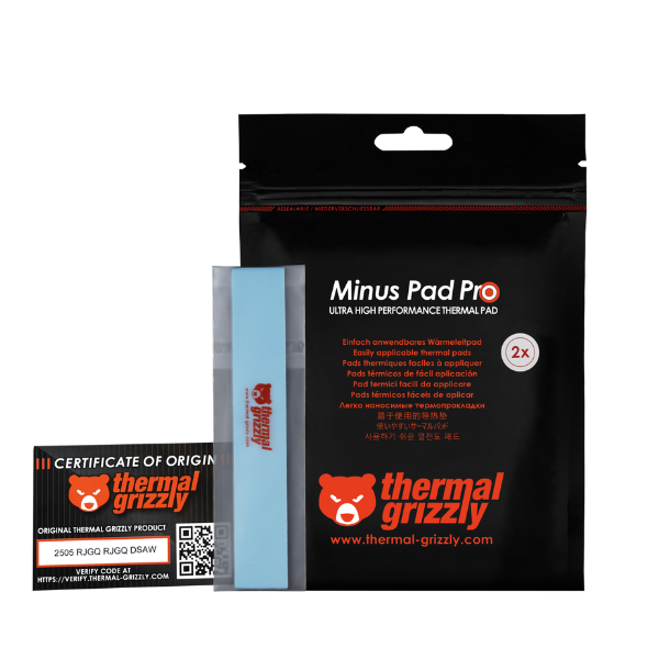Thermal Grizzly Minus Pad Pro 120x20mm  (0.5 / 1.0 / 1.5 / 2.0 / 3.0 mm )Thickness(2pcs)- DokanTech #