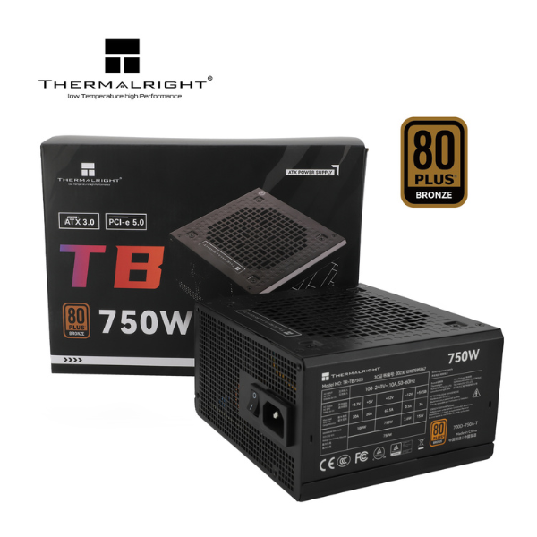 Thermalright ATX Power Supply 750W PCI-e 5.0 - 80 Plus Bronze- TB-750S-Dokkantech