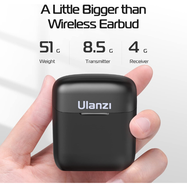 Ulanzi J11 Wireless Lavalier Microphone System - IOS -
Black - Dokkantech