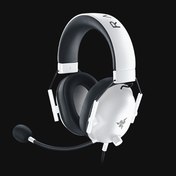 Razer BlackShark V2 X Wired Headset - Clear Sound & Noise Cancelling- Black and White
