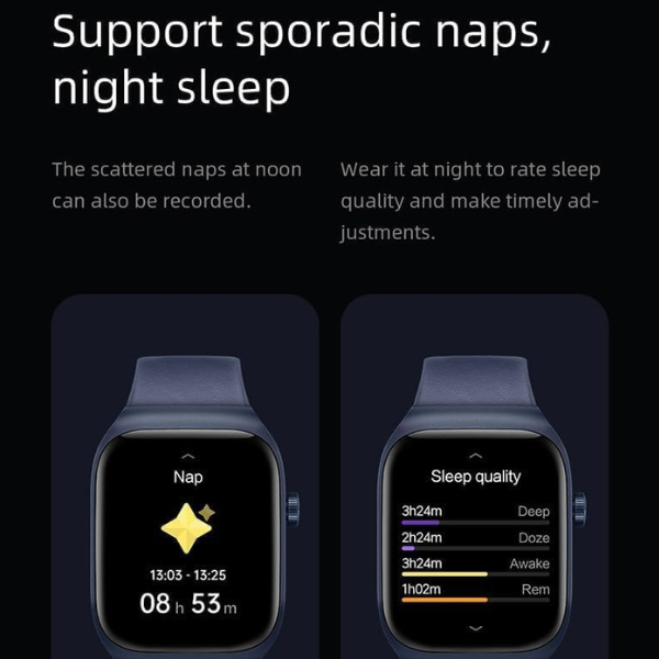 Mibro T2 Smart Watch (Deep Blue) - 1.75" Amoled Display, Bluetooth Calling, 10 Day Battery Life, 2ATM Waterproof, GPS Positioning - DokanTech #