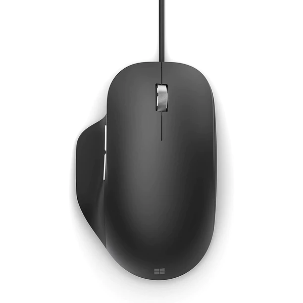 Microsoft Ergonomic Wired Mouse Comfortable Design & Thumb Rest Black - DokanTech #