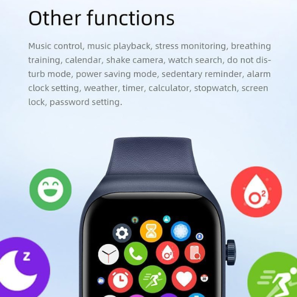 Mibro T2 Smart Watch (Deep Blue) - 1.75" Amoled Display, Bluetooth Calling, 10 Day Battery Life, 2ATM Waterproof, GPS Positioning - DokanTech #