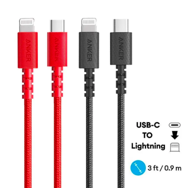 Anker PowerLine Select+ USB-C to Lightning Cable 3ft/0.9m Cable A8617 - DokanTech #