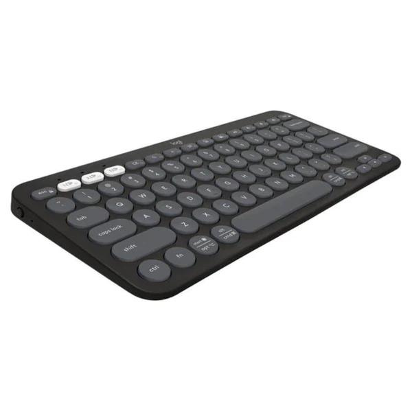 Logitech PEBBLE KEYS 2 K380s Slim, minimalist Bluetooth keyboard with customizable keys - Black - DokanTech #