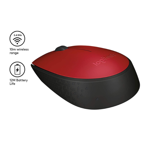 Logitech M171 wireless mouse – top view