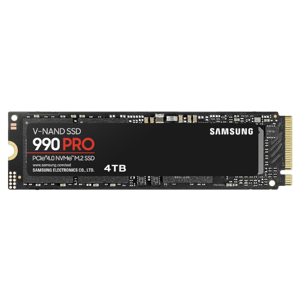 Samsung 990 Pro 4TB PCIe 4.0 NVMe SSD 7450MB/s – front view