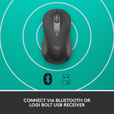 Logitech Signature M650 L Right Full Size Wireless Mouse - For Large Sized Hands, Multi-Device, Silent Clicks, Customizable Side Buttons, Bluetooth, for PC/Mac
