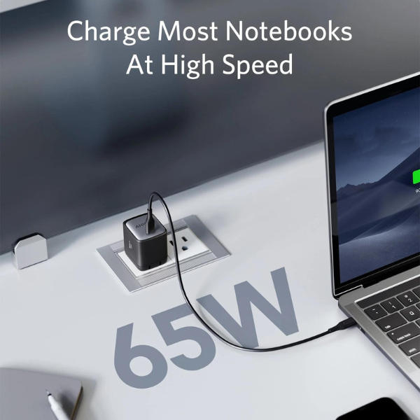 Anker 715 Wall Charger Nano II 65W, Black - DokanTech #