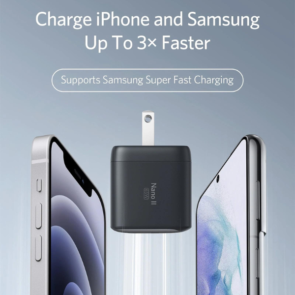 Anker 715 Wall Charger Nano II 65W, Black - DokanTech #