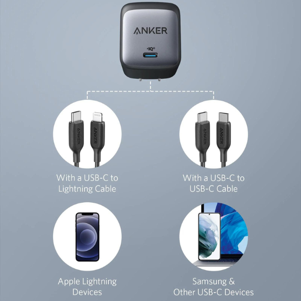 Anker 715 Wall Charger Nano II 65W, Black - DokanTech #