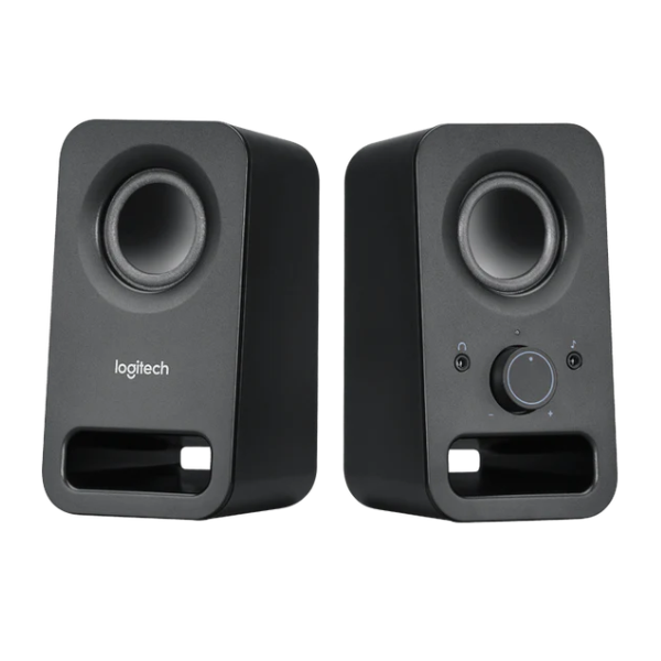 Logitech Z150 stereo speakers – front view black