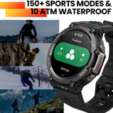 Amazfit T Rex 2 Smart Watch, Premium Multisport GPS Sports Real time Navigation, Strength Exercise, 150+ Modes, Heart Rate, SpO2 Monitoring, Desert Khaki