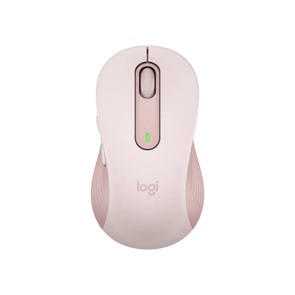 Logitech Signature M650 Mouse: pink mouse viewed from above.