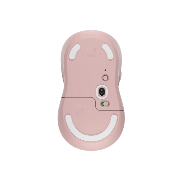 Logitech Signature M650 Mouse: underside of the pink mouse.