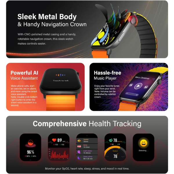 Kieslect Ks Smartwatch 1.78Inch HD AMOLED Screen Bluetooth Call Metal Body IP68 Waterproof Fashion Sport Men Women Smart Watch - DokanTech #