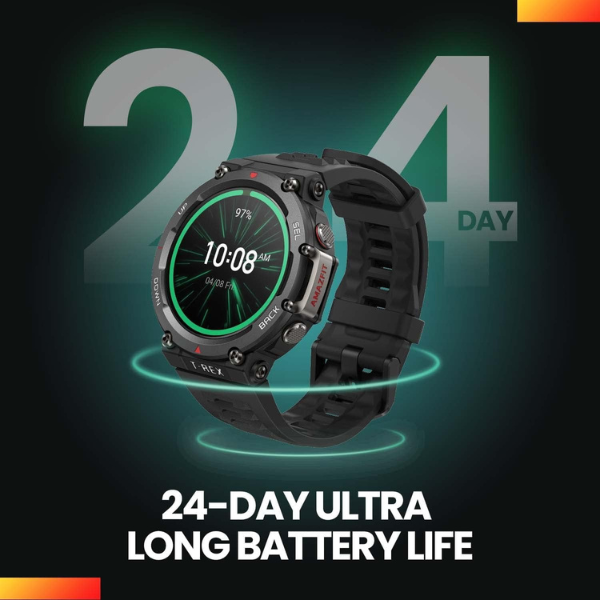 Amazfit T Rex 2 Smart Watch, Premium Multisport GPS Sports Real time Navigation, Strength Exercise, 150+ Modes, Heart Rate, SpO2 Monitoring, Desert Khaki