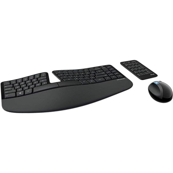 Microsoft L5V-00018 Sculpt Ergonomic Desktop Keyboard & Mouse Black - DokanTech #
