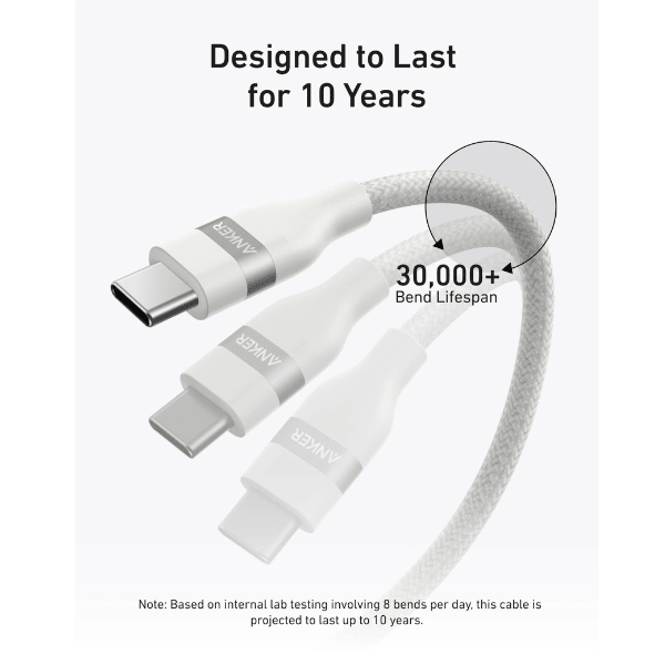 Anker 240W USB - C Braided Cable for MacBook Pro M4 (4 Colors, 3ft & 6ft) Anker Egypt