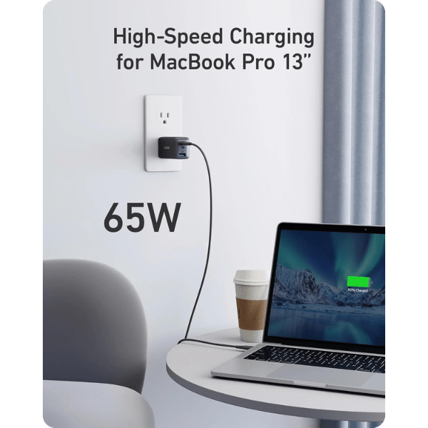 Anker 735 65W GaN charger – compact design