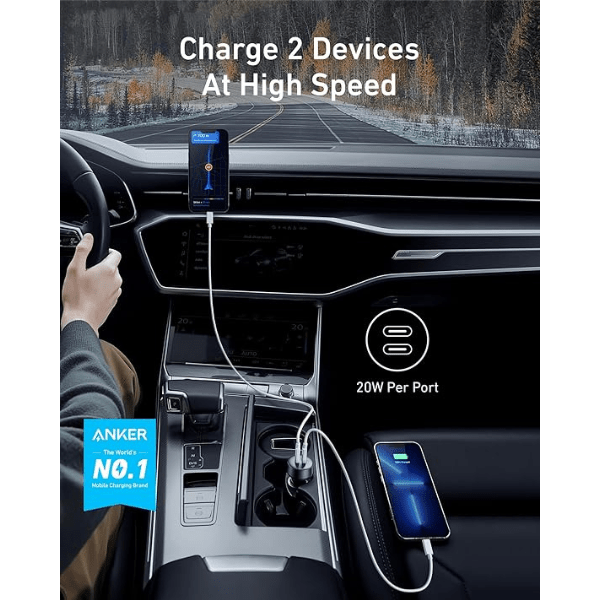Anker PowerDrive III Duo 40W Dual USB - C Fast Car Charger Anker Egypt