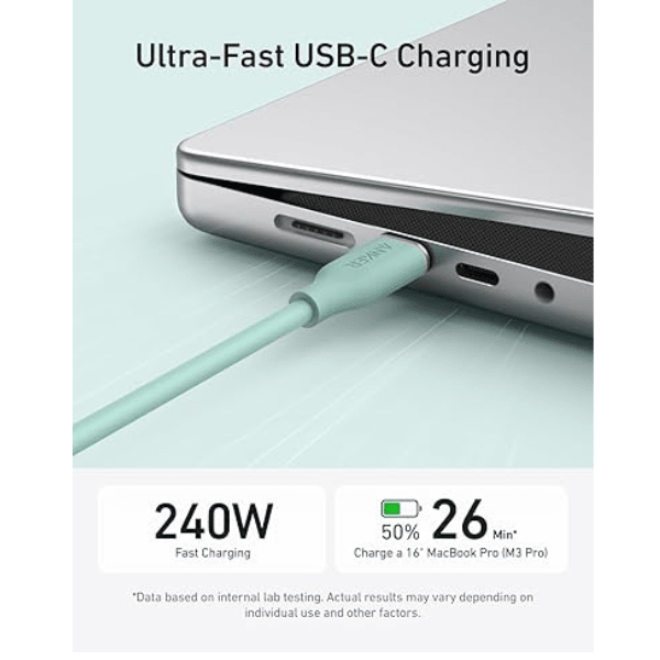 Anker PowerLine III Flow 240W USB - C Silicone Cable 3ft (5 Colors) Anker Egypt