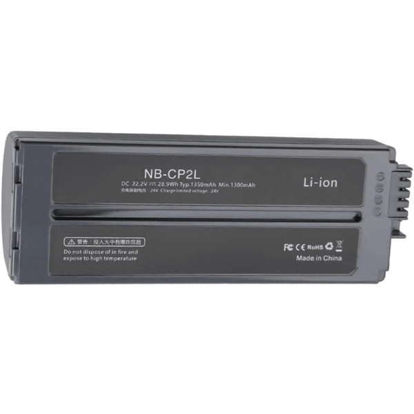 Canon NB-CP2LH battery – inserted in printer