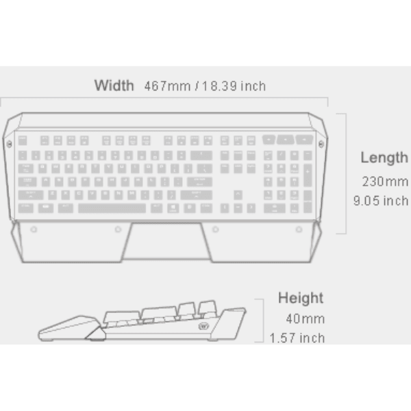 Cougar Attack X3 RGB Backlit Cherry MX Mechanical Gaming Keyboard - Iron Grey Cougar Egypt