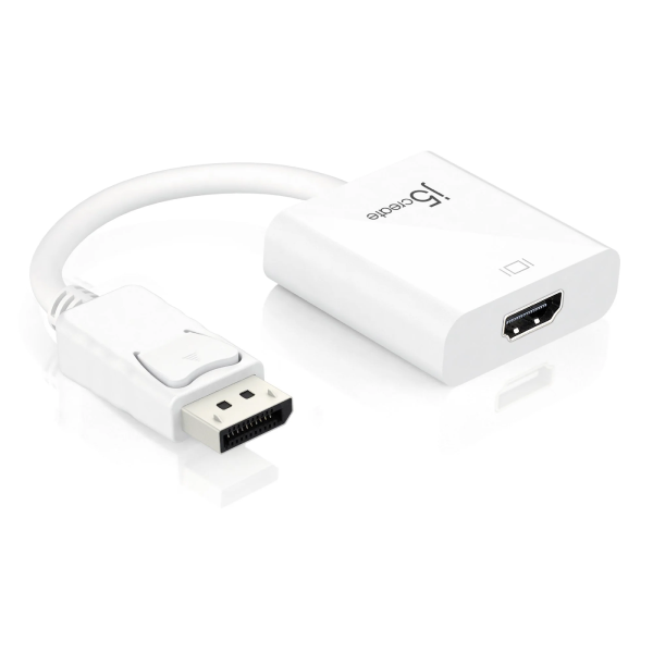 j5create JDA154 DisplayPort to HDMI Adapter DisplayPort to HDMI adapter on a white background
