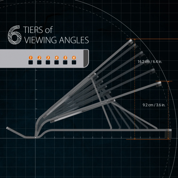 Glasses with labeled viewing angles on a grid background