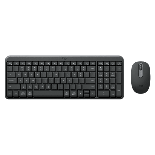 Logitech MK250 Bluetooth wireless keyboard and mouse combo Arabic – front view black